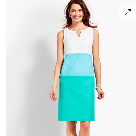 Talbots color block dress womens 12p New - Picture 3 of 4